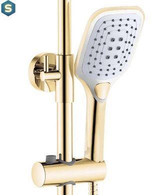 Душевая система Rea Melia gold white с изливом REA-P2406, Золотой