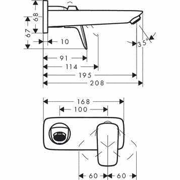 Змішувач для умивальника Hansgrohe Logis EcoSmart 71220000