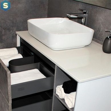 Тумба с умывальником Rexon Ombra RX99ES/100 Glossy White/Espresso 19910E