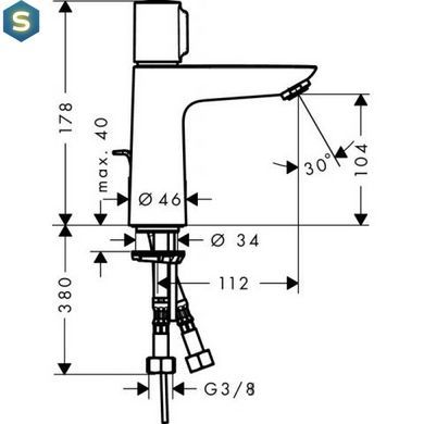 Змішувач для умивальника Hansgrohe Talis Select S EcoSmart 71750000