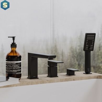 Смеситель для ванны Omnires Parma black mat PM7432BL, Черный матовый
