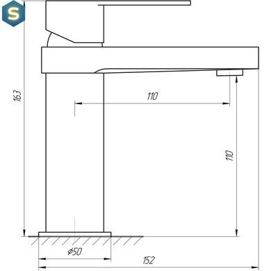 Смеситель для умывальника Topaz Sardinia TS 08221-H20-BB, Черный матовый