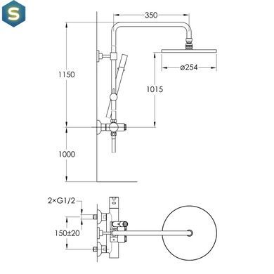 Душевая система Imprese Smart Click ZMK101901213, Хром