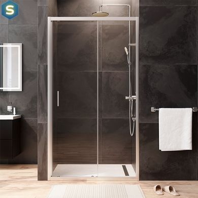 Душові двері Am.Pm Gem 110x195 см скло прозоре хром матовий W90UG-110-1S-195MT, прозорий, хром матовий