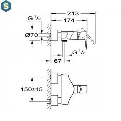 Змішувач для душу Grohe Europlus 33577001