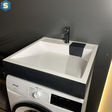 Умивальник Adamant Washer New black/white glossy 4824296202903, Чорний/золото