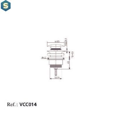 Донный клапан Imex PVD графит VCC018, Графит