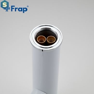 F1052-14 Змішувач для умивальника поворотний аератор гайка білий/хром &Oslash;35 Frap 1/10, Білий