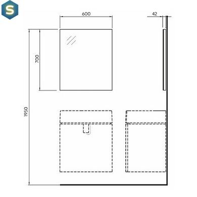 Зеркало для ванны Kolo Twins 60 см 88458000
