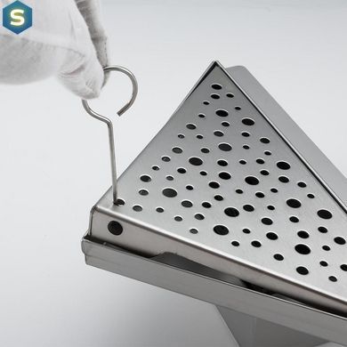 Трап для душу кутовий Gappo G82020-1, нержавіюча сталь, 200x200 мм