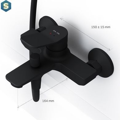 Змішувач для ванни Am.Pm X-Joy black F85A10022, Черный матовый