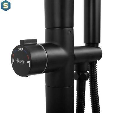 Смеситель для ванны Rea Clark black напольный REA-B5300, Черный матовый