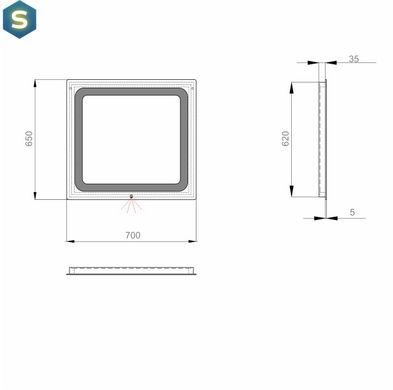 Дзеркало Sanwerk Лава "Хелла" 70x65 ZL0000154