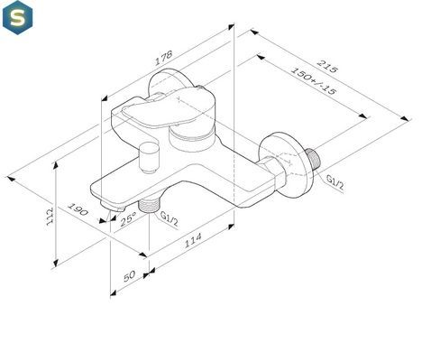 Змішувач для ванни Am.Pm X-Joy black F85A10022, Черный матовый