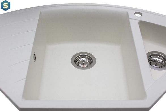 Кухонна мийка гранітна Miraggio Europe white 1100x575x205 00207602, Білий