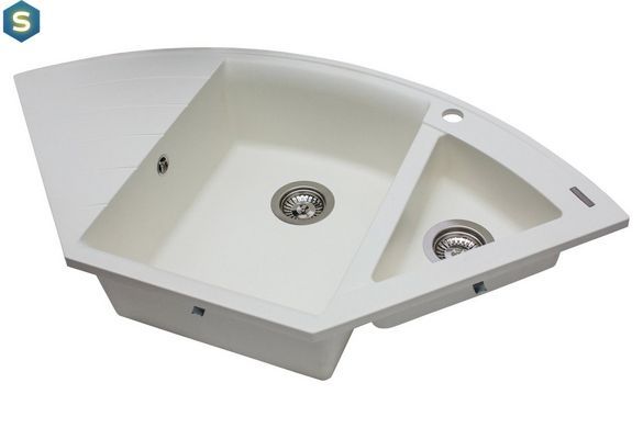 Кухонна мийка гранітна Miraggio Europe white 1100x575x205 00207602, Білий