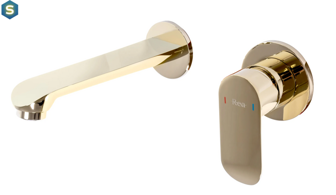 Змішувач для умивальника Rea Hyper + Box gold REA-B2060, Золотий