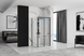 Душова кабіна Rea Rapid Slide 100x120 black REA-K6423 + REA-K6402, Черный матовый, Універсальна, прозорий, чорний матовий