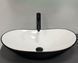 Умывальник VBI Turin black white накладной VBI-011513, Черный матовый