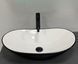 Умывальник VBI Turin black white накладной VBI-011513, Черный матовый