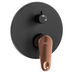 Душевая система скрытого монтажа Rea Mild + Box black rose gold REA-P9143, Черный/золото