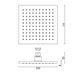 Верхній душ Ponsi Showerhead Square BNSOFCSF12, Хром