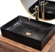 Умывальник Rea Inga накладной black marble mat REA-U8006, Черный матовый