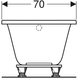 Ванна акриловая Geberit Selnova 150x70 554.281.01.1 + ножки, Белый