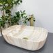 Умивальник (раковина) VBI RAVENNA TRAVERTINE GLOSSY накладний, Бежевий