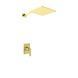 Душова система Kohlman Experience 25 brushed gold + BOX прихованого монтажу KPL-QW220EGDBQ25, Золотий